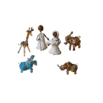 Zimbabwean Beaded Nativity Wildlife Figurines