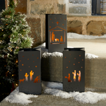 Silhouette Metal Nativity Luminaries