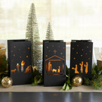 Silhouette Metal Nativity Luminaries