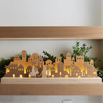 Light-up Christmas Journey Mantlescape Wood Nativity