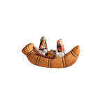 Peruvian Holy Family Nativity Canoe Figurine