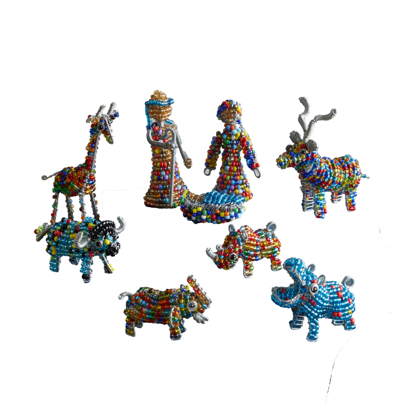 Zimbabwean Multicolor Beaded Nativity