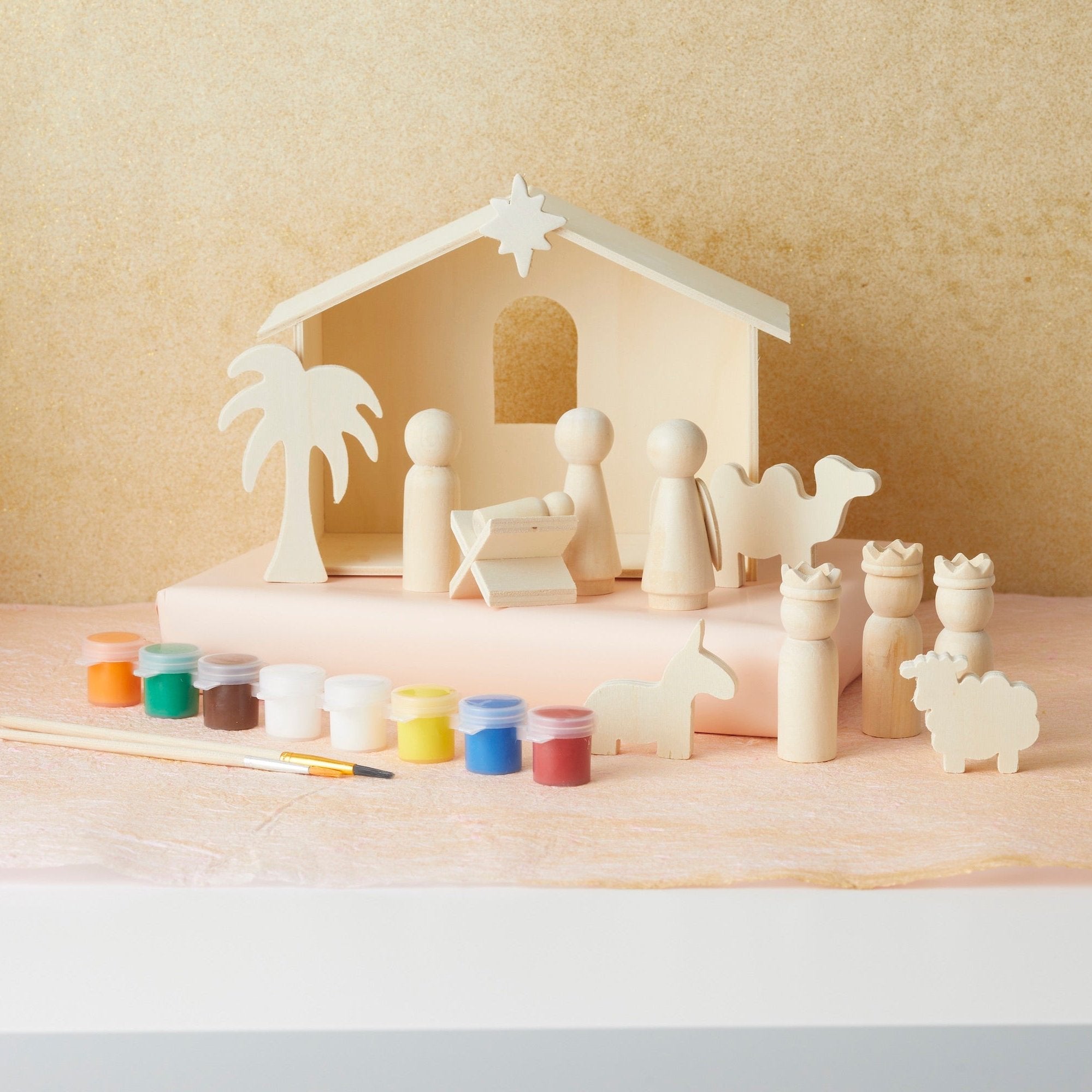 Wood Nativity Paint Kit – The Nativity Market