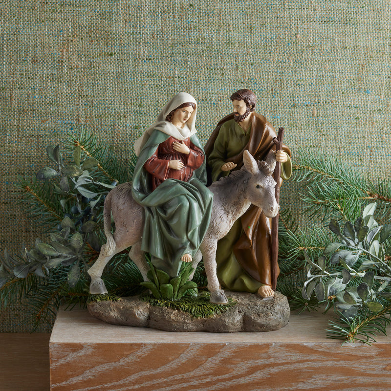 Journey to Bethlehem Holy Family Nativity Figurine