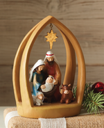 Hanging Star Resin Nativity