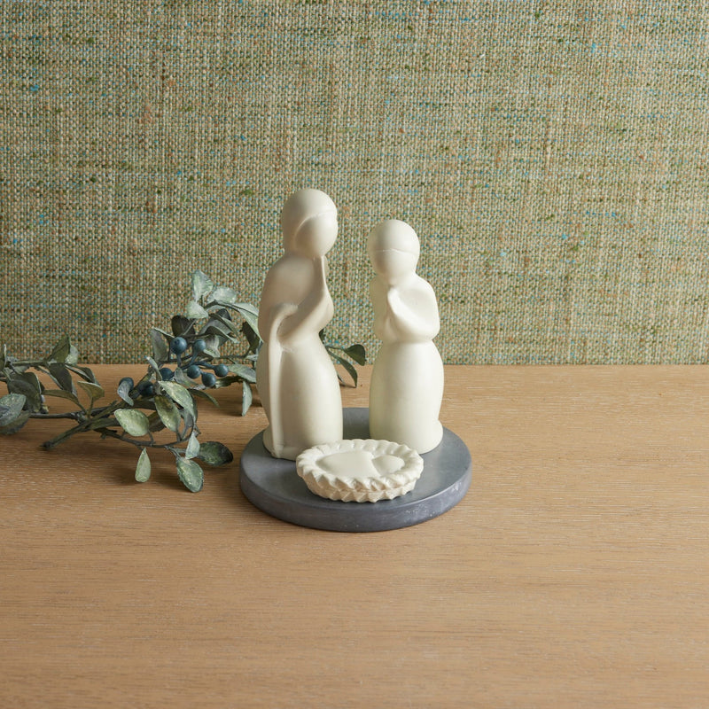 Kenyan Natural Stone Nativity Family