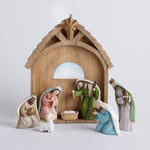 Traditional Resin Nativity Manger Set