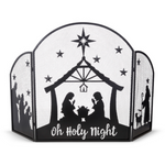 "Oh Holy Night" Firescreen Nativity