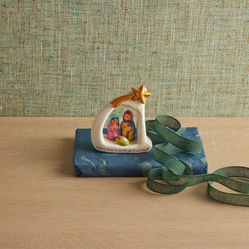 Peruvian Starlight Arch Holy Family Nativity Figurine