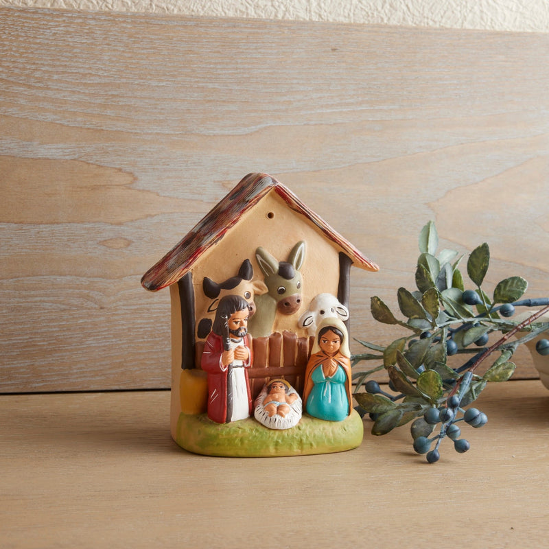 Peruvian Terracotta Holy Family Nativity Figurine