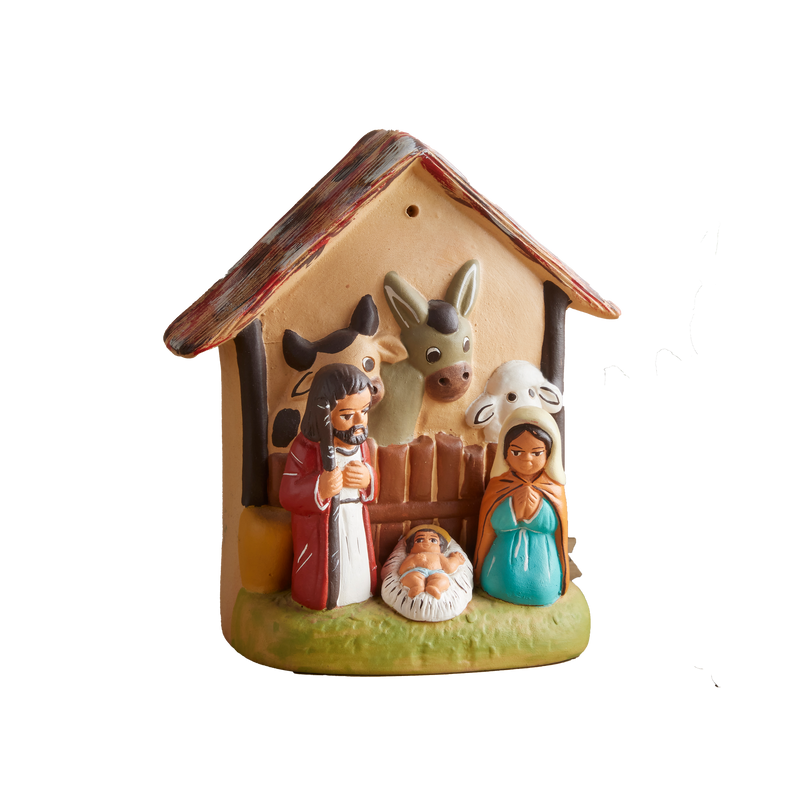 Peruvian Terracotta Holy Family Nativity Figurine