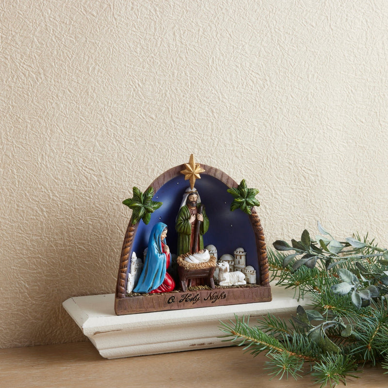 Starry Night Holy Family Nativity Figurine