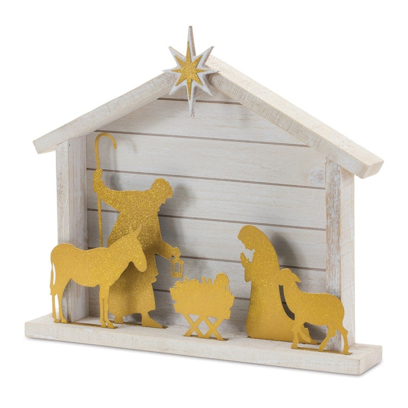 Holy Family Animals Stable Metal Nativity