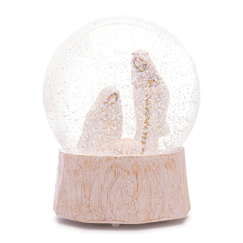 Holy Family Musical Snow Globe Nativity