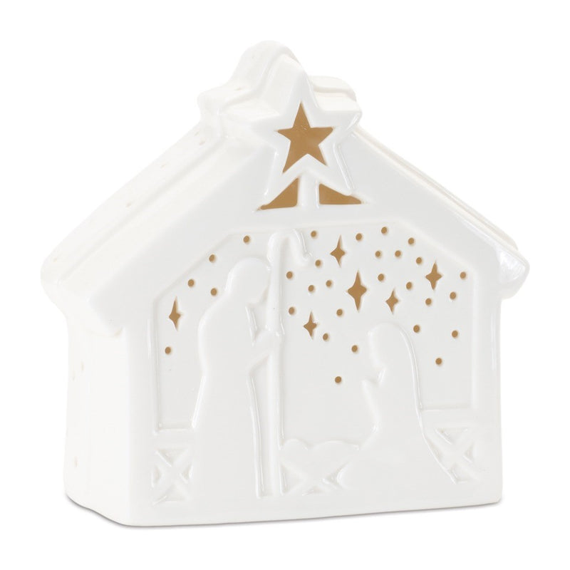 Light-up Ceramic Nativity