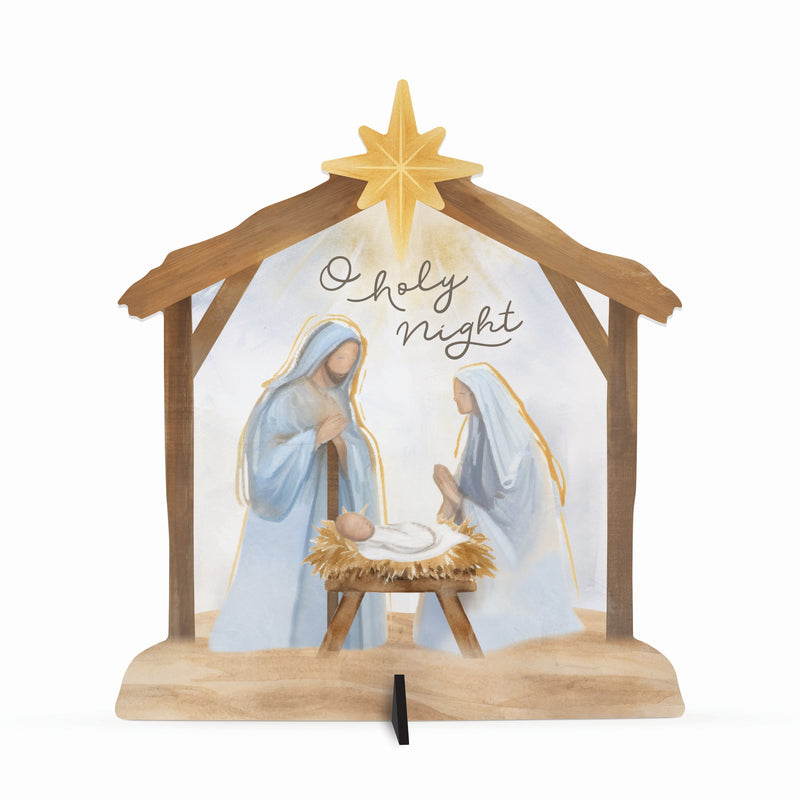 "O Holy Night" Metal Nativity Yard Stake