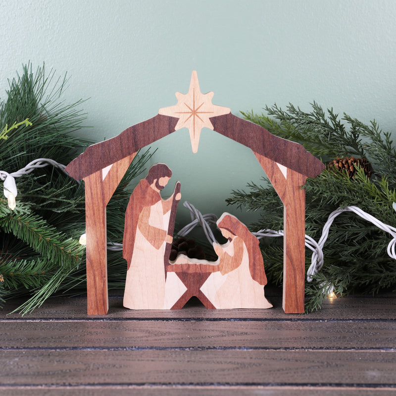 Holy Family Wood Nativity Set