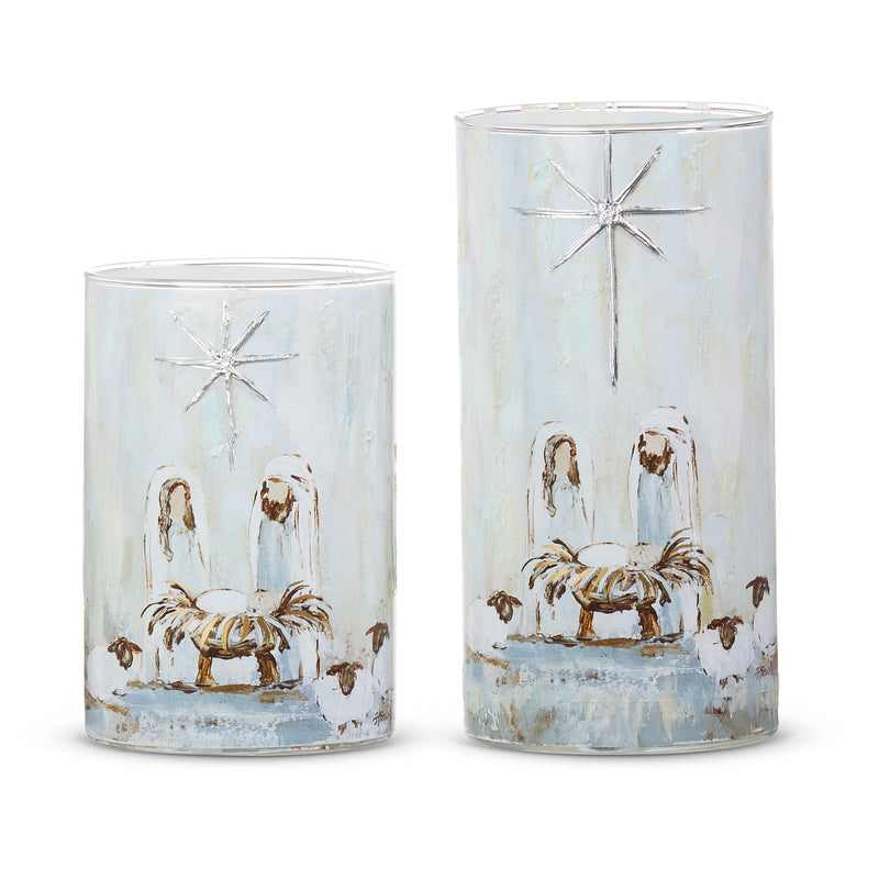 Holy Family Glass Nativity Containers