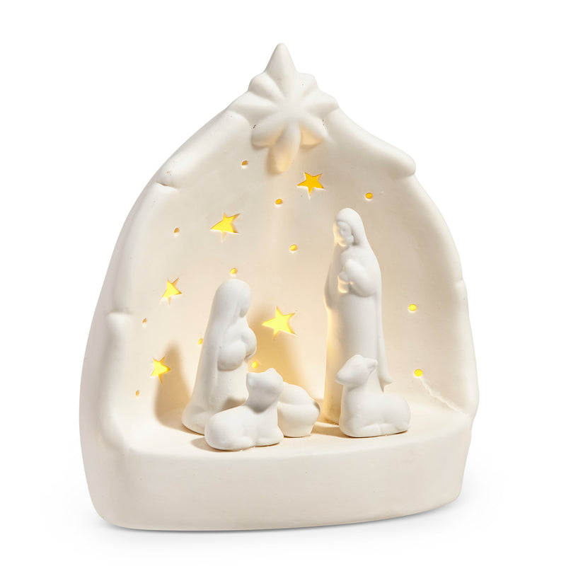 Light-up Porcelain Nativity