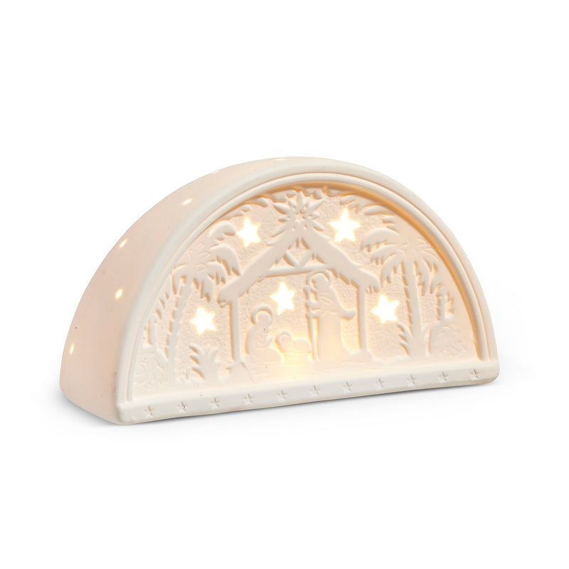 Light-up Porcelain Nativity