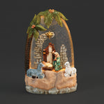 Light-up Palm Tree Swirl Nativity