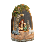 Light-up Palm Tree Swirl Nativity