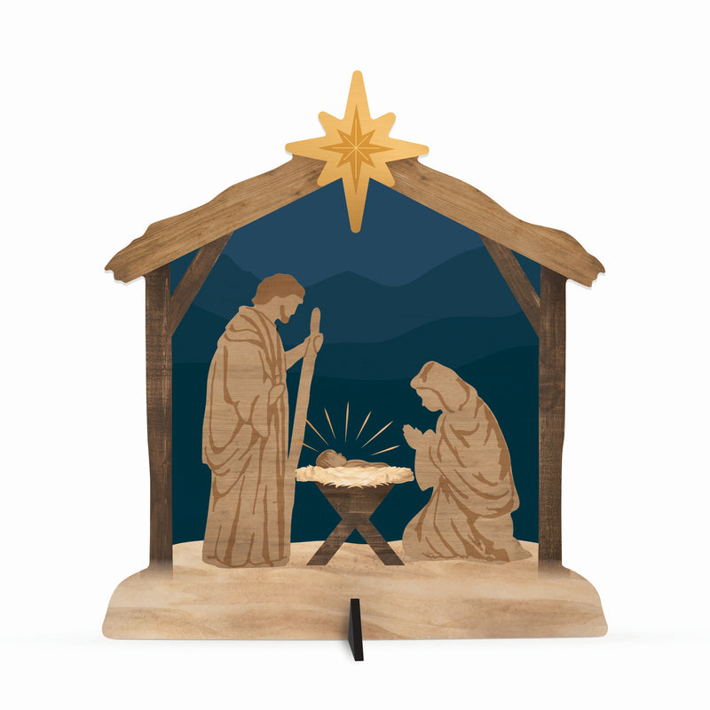 "Away in a Manger" Metal Nativity Yard Stake