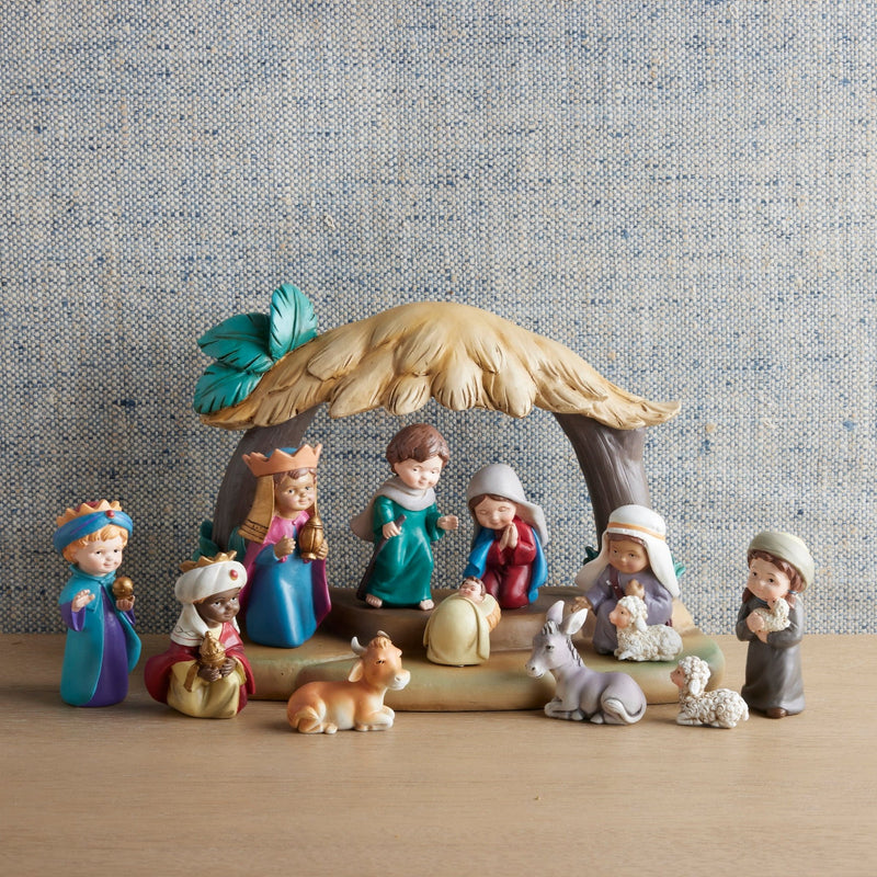 "What Child Is This" Resin Nativity