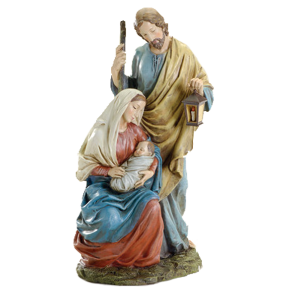 Tall Holy Family Resin Nativity Figurine