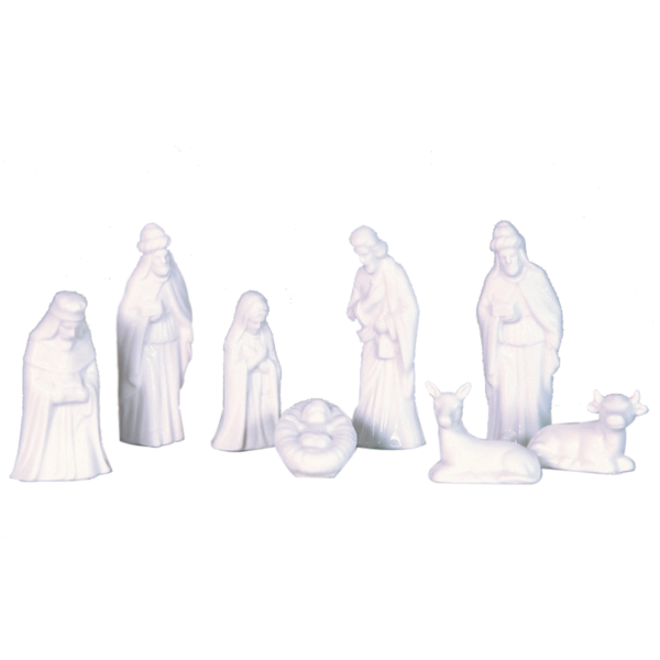 Mini Porcelain Nativity Set