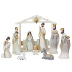 Golden Holy Night Resin Nativity