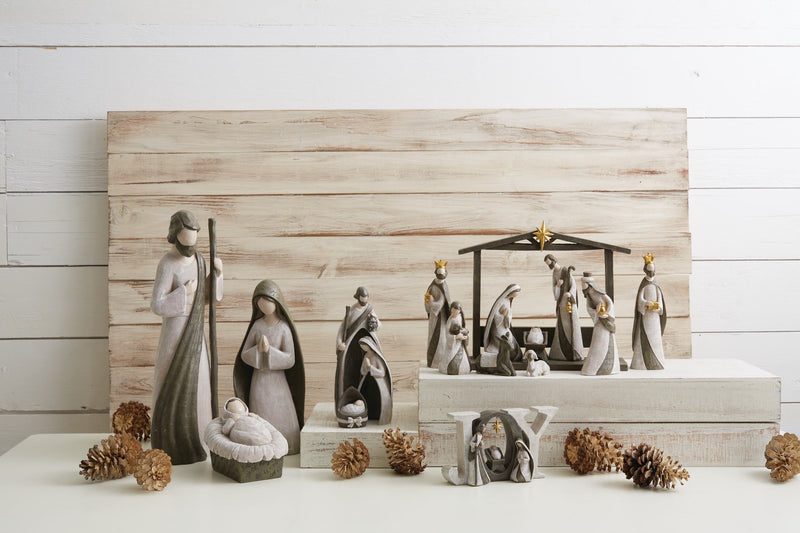 Silent Night Holy Family Resin Nativity