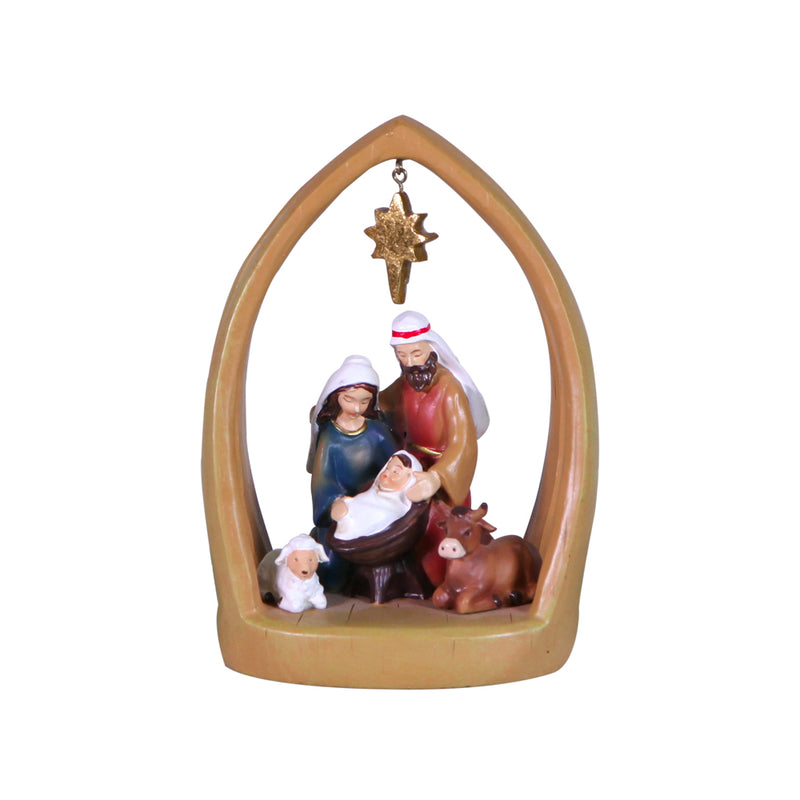 Hanging Star Resin Nativity