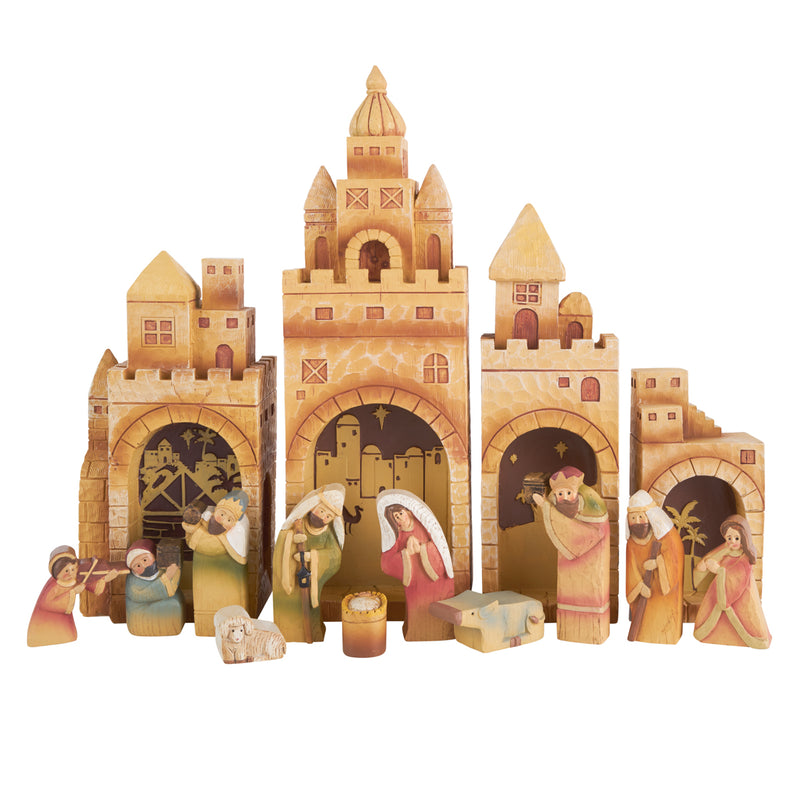 Nesting Resin Nativity Village