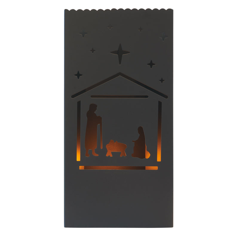 Silhouette Metal Nativity Luminaries