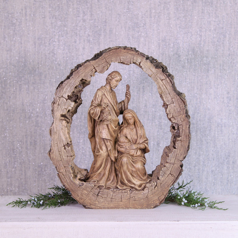 Bronzed Holy Family Resin Nativity