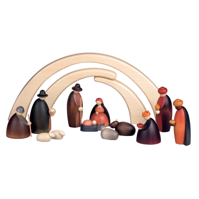 Handmade German Nativity Set