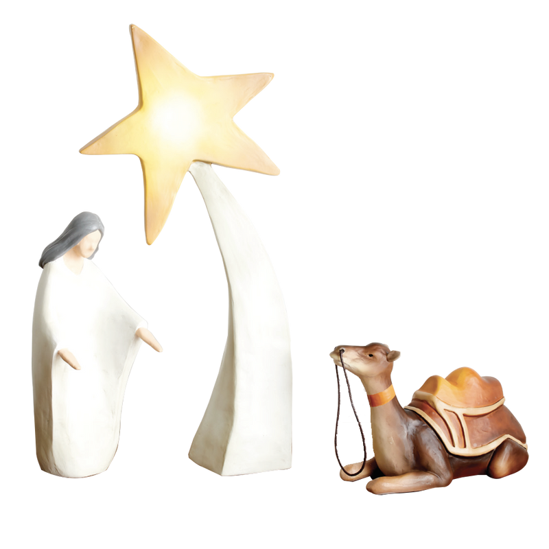 Love's Pure Light Kate Lee Resin Nativity Angel and Camel