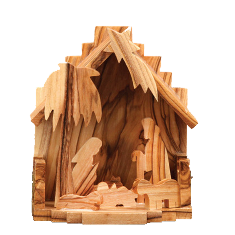 Mini Silhouette Olive Wood Nativity