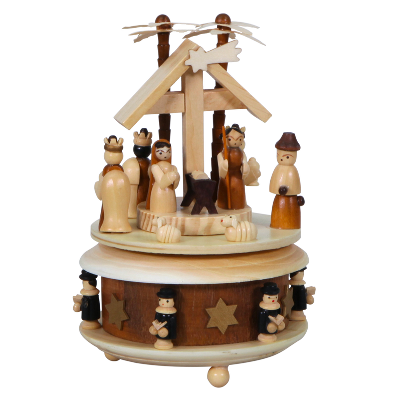 Dutch Rotating Wood Nativity