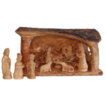 Olive Wood Nativity Stable Branch